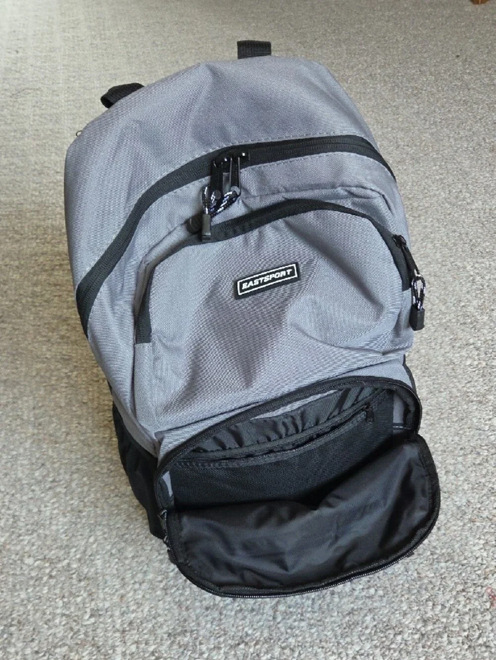 NWOT Eastsport Gray Backpack with Multiple Pockets